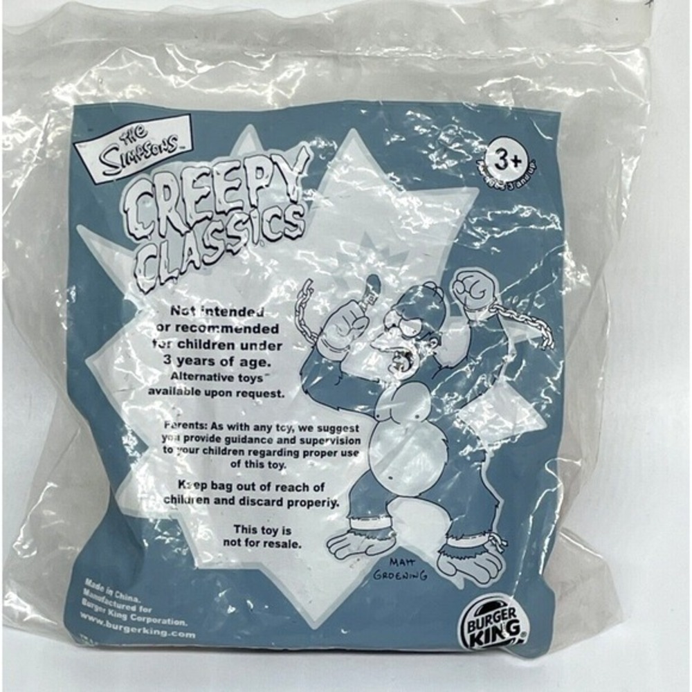 The Simpsons‎ Willie Creepy Classics Burger King Toy Vintage 2002 SEALED